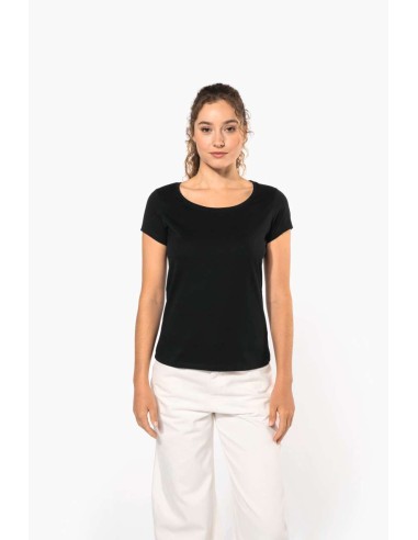 KAR-K384-LADIES’ BOAT NECK SHORT-SLEEVED T-SHIRT